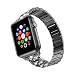 Produktbild TOWOND Metall Damen Apple Watch Armband 42mm Glitzer Edelstahl iWatch Armband Schwarz Serie 6 SE 5 4 3 2 1 Schwarz, 42/44mm