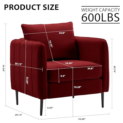 Sillón Plegable Cuero Rojo miniatura 2