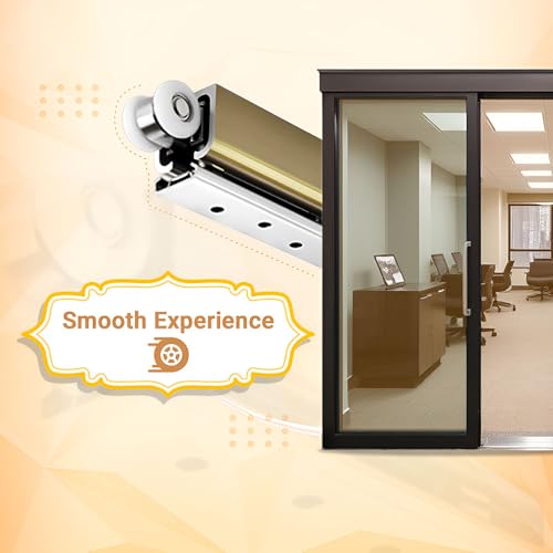 Image of Volo 8 Wheels Door Track roller, Roller for C channel, Hanging Door Slide Wheel Track, Track Roller Sliding Door Roller Set Caster Sliding Door 8 Wheel Kit