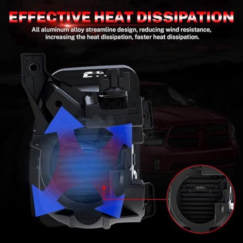 Feux de brouillard LED Ram 1500 2014 2015 2016 noir driving bumper - 5