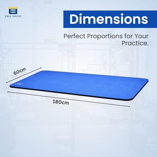 Image of Btag Premium TPE Yoga Mat for Women & Men | Anti-Slip Exercise & Gym Mat for Home Workouts | Lightweight & Durable | 6 mm (Blue)