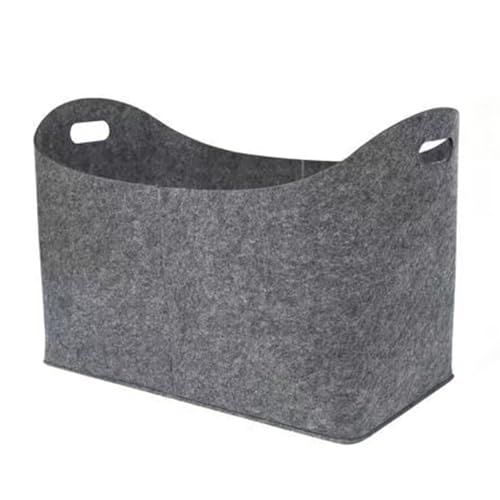 Catálogo para Comprar On-line Cestas de leña - 5 favoritos. 41 Bolsas de fieltro Canasta de leña con manijas Canasta de almacenamiento de troncos para periódicos de compras Cestas de fieltro gris