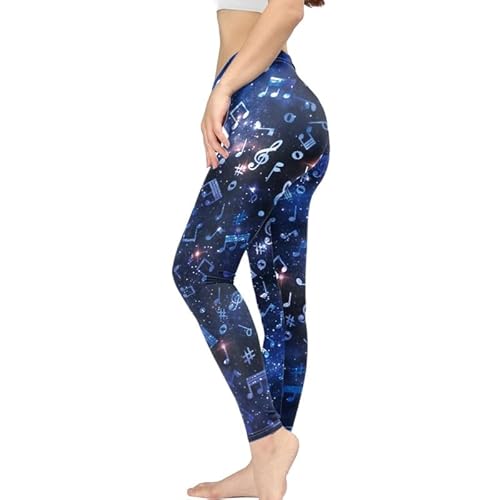 Irisjudy Music Note Leggings Women Yoga Pants Plus Size