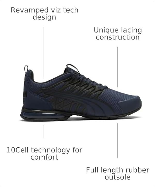 Puma Men's Voltaic Evo Cross Trainer, Wide-Club Navy-Puma Black, 7 by PUMA - Image 3