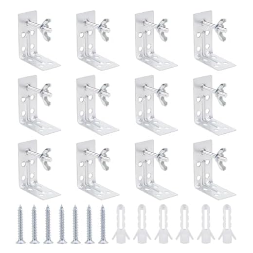 WEBEEDY 12 juegos de soportes de persiana romana de montaje en L y soporte de pared de techo de tuerca de mariposa para madera tejida de bambú plegable sombra del hogar techo hogar ventana cortina uso