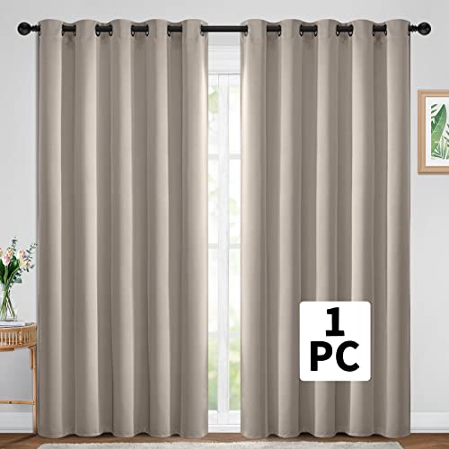 Yakamok Curtain, Wide Thermal Blackout Panel, Sliding Door, Natural, 70 x 84, 1 Panel