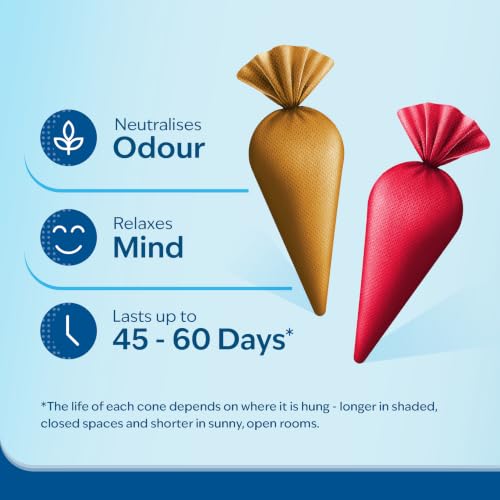 Image of CamPure Camphor Cone (1 Sandalwood + 1 Rose) Pack Of 2-100% Organic | Air Freshener For Car, Wardrobe, Office Cabin's, Drawers, Travel Bag & Bathroom