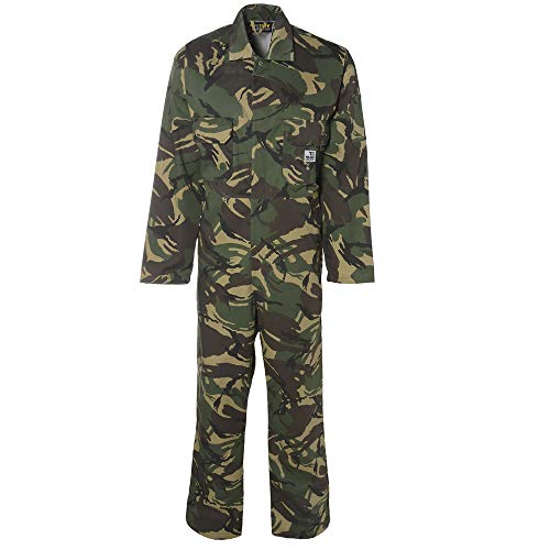 Pro-Work / Tough Gear Dungarees - Mono para Mujer, Resistente, polialgodón, protección General de Seguridad, con Cierre de botón Completo y Cintura elástica Marrón Camuflaje 48