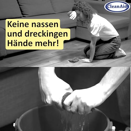 CleanAid Easy PVA Schwammmopp – Alternative zum Bodenwischer | Extra Saugstarker Schwamm Mop mit...