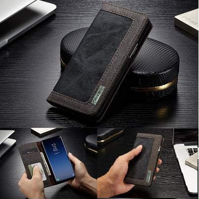 Image of ClickCase Iconic Series for Realme Narzo 20 pro Soft Canvas Denim Cloth Leather Wallet Flip Case Kick Stand with Magnetic Closure Flip Cover for Realme Narzo 20 pro (Dark Grey)