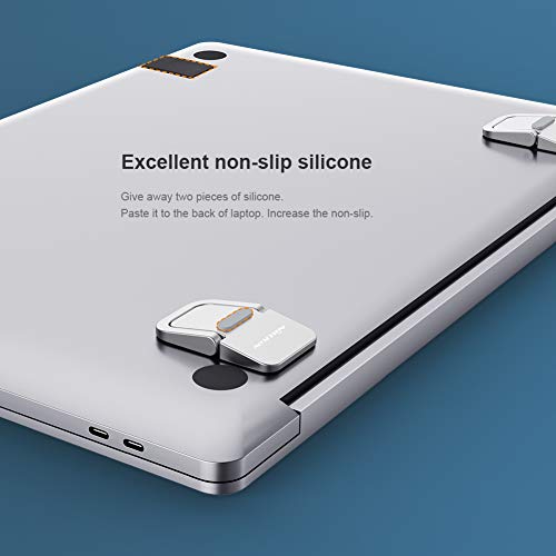 Image of Nillkin Bolster Portable Stand for Your Laptop /MacBook /Mobile Zinc Alloy Hard Heavy Duty Folding Movable Black Color