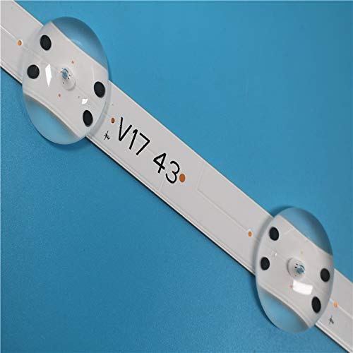 2 tiras de retroiluminación LED de 10 LED para LG 43UJ670V 43UJ651V 43LV340C-UB E74739 V17 43 ART3 2867 43uj6525 43uj65 agf78709801