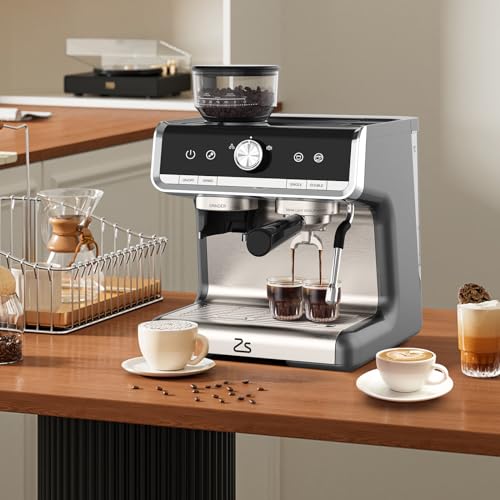 GarveeTech - Premium-Kaffeemaschine mit 2,8 l Wassertank, 1450 W, Espressomaschine mit 20 Riegel und Fother-Milch, Barista-Set, perfekt für Cappuccino, Latte und Macchiatos 8 GarveeTech - Premium-Kaffeemaschine mit 2,8 l Wassertank, 1450 W, Espressomaschine mit 20 Riegel und Fother-Milch, Barista-Set, perfekt für Cappuccino, Latte und Macchiatos