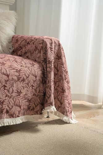 Housse de canapé avec pompon rouge 09 lavable et facile à installer