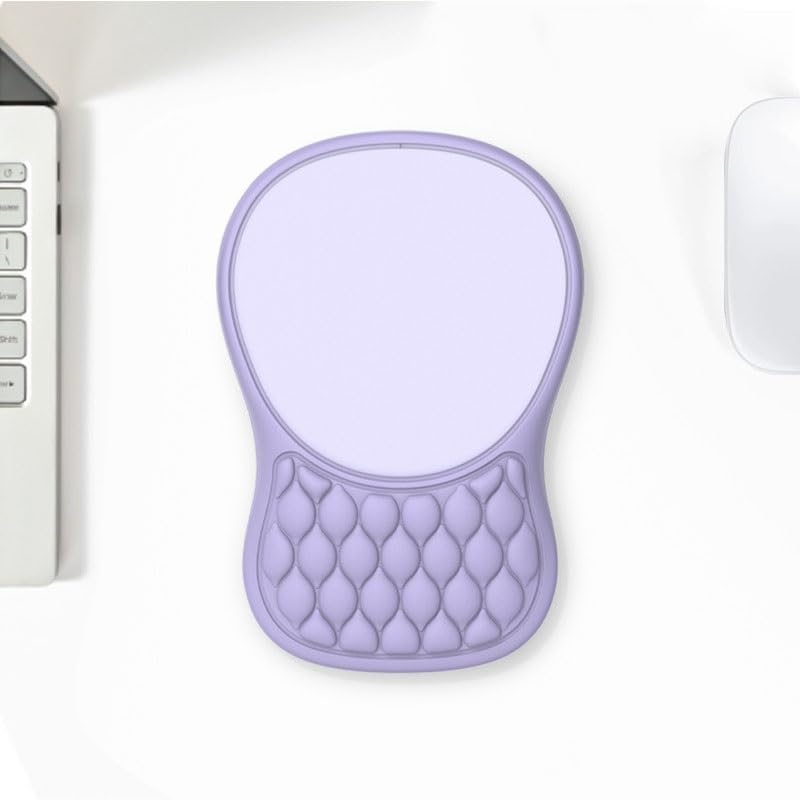 Repose poignet ergonomique mousse mémoire tapis de souris violet x2