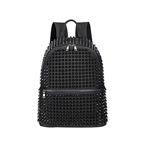 Men's/Women's Black Rivet Backpack Spike Messenger Rucksack Satchel Tote Crossbody Bag