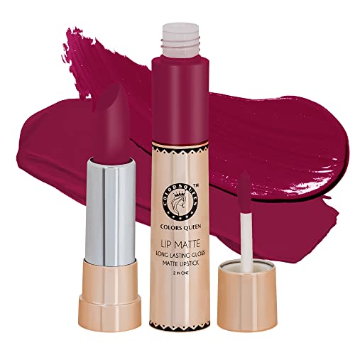 Image of Colors Queen 2 in 1 Matte Lipstick | Lip Matte | Long Lasting Gloss, Waterproof, Non Transferable| (30 - Pink 8g)