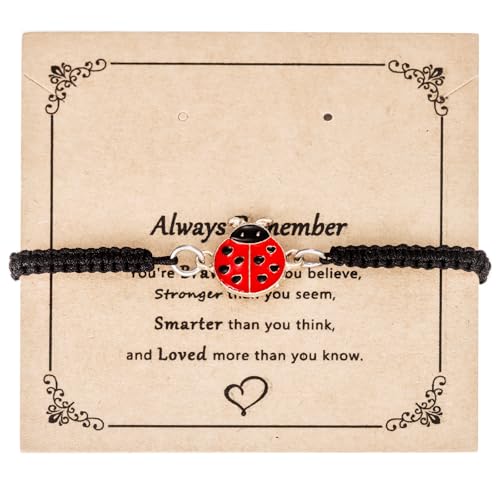 Kivosliviz Ladybug Themed Gifts Bracelet for Women Jewelry Teacher Birthday Accessories Miraculous Ladybug Stuff