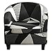 Topchances Housse de Fauteuil Cabriolet Imprime Motif géométrique Housse de canapé Relax Club Chaise de Baignoire Housse de Fauteuil Extensible Polyester (Housse de Chaise + Housse de Coussin, Y--2)