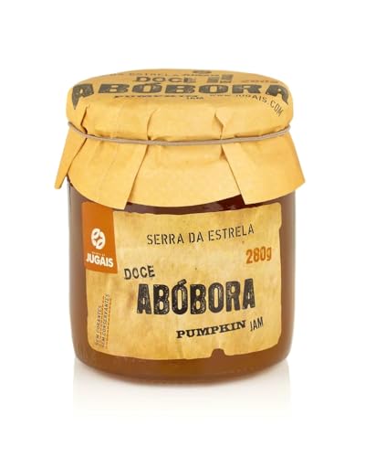 Kürbismarmelade - Glas mit 280g - Natürlicher und köstlicher Geschmack - Ideal für Desserts und Frühstück - Ohne Farbstoffe und Konservierungsstoffe - Gourmetprodukt aus portugiesischer Herkunft