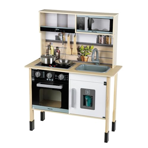 Theo Klein 7186 Miele Cucina Giocattolo in Legno (MDF), Midi 2, Bianca | Cucina in Legno con Luce e modulo sonoro | Accessori di Alta qualità | Giocattolo per Bambini dai 3 Anni