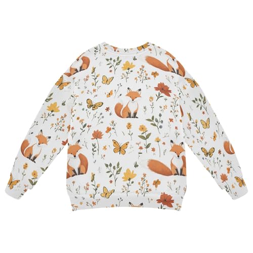 JUNZAN Cartoon Fox White Little Boys Pullover Hoodie Long Sleeve Boys Sweat Shirt Party 4T2