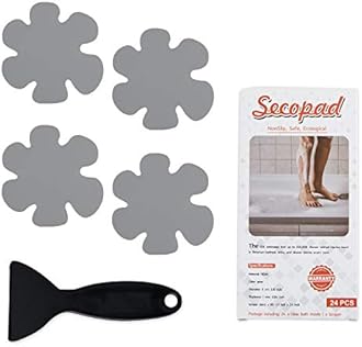 (Gray) - Bathtub Stickers Non-Slip, Safety Shower Treads Adhesive Appliques with Premium Scrape (Grey)