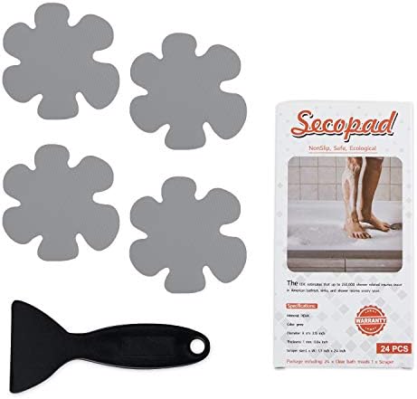 (Gray) - Bathtub Stickers Non-Slip, Safety Shower Treads Adhesive Appliques with Premium Scrape (Grey)