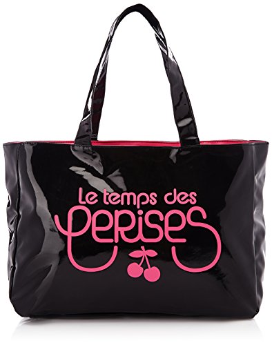 Le Temps des Cerises Rumba 4 M, Sac porté main - Noir (Noir/Rose Fluo 3M26), Taille Unique