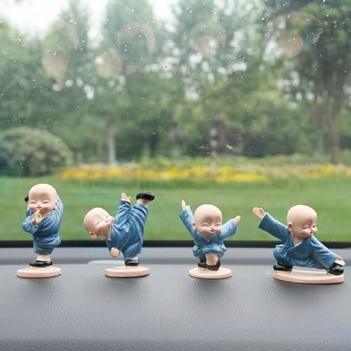 Estatuas miniatura de Buda bebé Kingzhuo 4 piezas miniatura 2