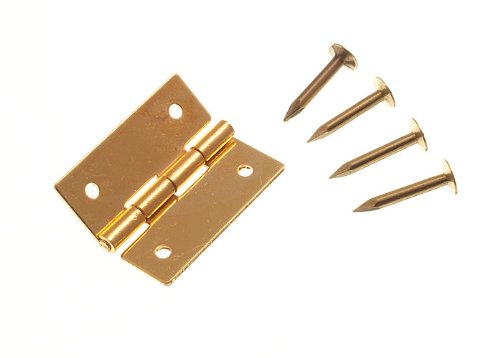 Charnières laiton massif 19 mm pour réparer une boîte à bijoux sans fendre le bois