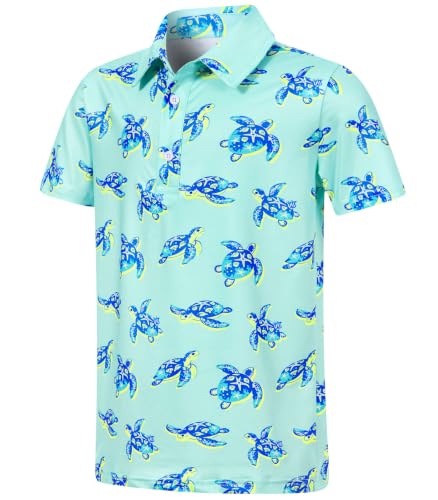 Cuddomper Boys Polo Hawaiian Shirt Size 11-12 Short Sleeve Golf Clothes - image 1