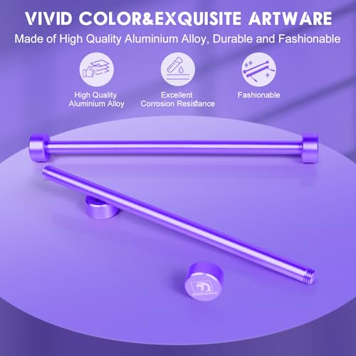 Image of ATTACK SHARK Coiled Keyboard Cable Winder-7.87inch Fixed Rod Compatible with GunMjo /RK61 /EPOMAKER Mix 99% All Custom USB C Cable,Line Management Pole for Mechanical Gaming Keyboard-RC01,Purple