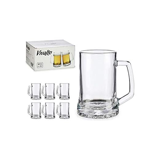 Vivalto Vaso de cerveza (6 piezas) (8,5 x 13 x 12 cm)
