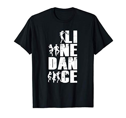 Line Dance Gente Estilo Country Música Bailando Regalo Camiseta