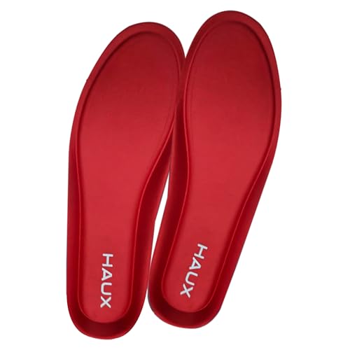 Image of HAUX Comfort+ Memory Foam Insoles for Men | Soft Cushion Shoe Insole for Daily Use, Walking, Running, Sports & All-Day Standing Comfort (Red(Combo), 6&7)
