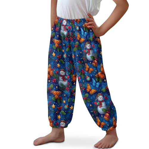 Image of Unisex Little Kids Yoga Trousers Bohemian Beach Pants Baggy Harem Activewear for Boys and Girls Age 3-10