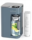 Ecoviva Mate 3 Countertop Reverse Osmosis Water Filter, 8-Stage RO Water Filtration System with 44oz Water Pitcher Smart Auto-Filling, 3:1 Pure to Drain, NSF Certified Tabletop Purifier, Blue