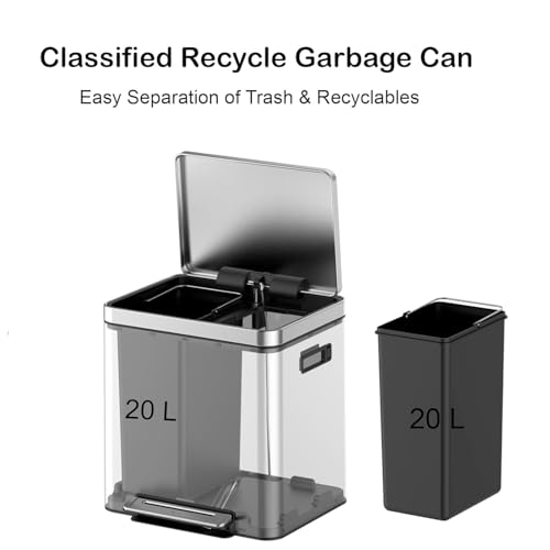Caneca dual rectangular de acero inoxidable 20L*2 miniatura 7