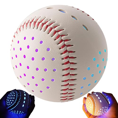 Bola de béisbol luminosa para aventuras nocturnas con 6 modos de iluminación, accesorio deportivo al aire libre para aficionados al juego de pelota, jóvenes y adultos