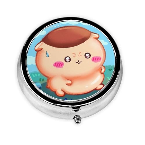 ピルケース ちいかわ くりまんじゅう 薬箱 携帯 薬収納ケース 薬整理ケース 錠剤入れ 薬入れ 折りたたみ式 小型 かわいい おしゃれ 大容量 密閉 遮光 防湿 薬 飲み忘れ防止 旅行用 持ち運びやすい