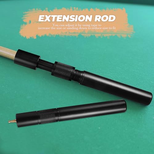 Rallonge de queue de billard en aluminium rigide accessoire solide noir - 4
