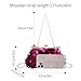 Hyuyikuwol Sequin Clutch Women Sparkly Evening Handbag Bling Wedding Purse Party Prom Disco Club Cocktail Crossbody Bag, Magenta