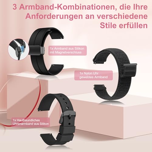 Smartwatch Damen Herren,Fitnessuhr Tracker mit Telefonfunktion 1.83" Touchscreen,Uhren Fitness Tracker IP67 Wasserdicht/Blutsauerstoff/Pulsmesser/Sportuhr Aktivitätstracker für Android/iOS – Bild 6