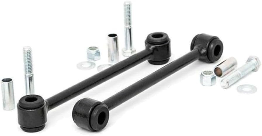 Sway Bar Linkage 1pc Stabilizer Suspension Rear Left Driver or Right Passenger Side Steel for Jeep for Wrangler 3.8L 2007-2011 & 3.6L 2012-2017 2.5" 4.0" Lift Height Black