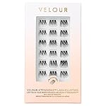 Velour Xtensions Eyelash Refills - False, Individual Vegan Lash Extensions - Lightweight, Fluffy, Reusable, Handmade Lashes - Wear up to 3 Weeks, Lash Clusters, Soft and Comfortable, All Eye Shapes