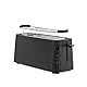Alessi Plissé MDL15 B - Langer Doppelfach-Toaster, aus Thermoplastischem Harz, Brötchenaufsatz aus Edelstahl 18/10 und Thermoplastischem Harz, Europäischer Stecker 1700 W, Schwarz