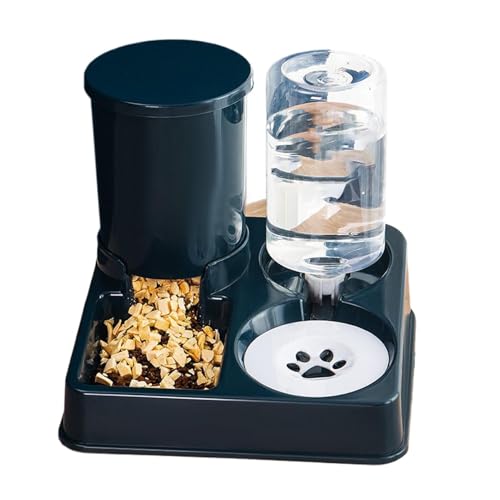 Dispensador automático de agua para mascotas, para gatos de gran capacidad, dispensador automático 2 en 1 para mascotas, automático para gatos, perros y conejos