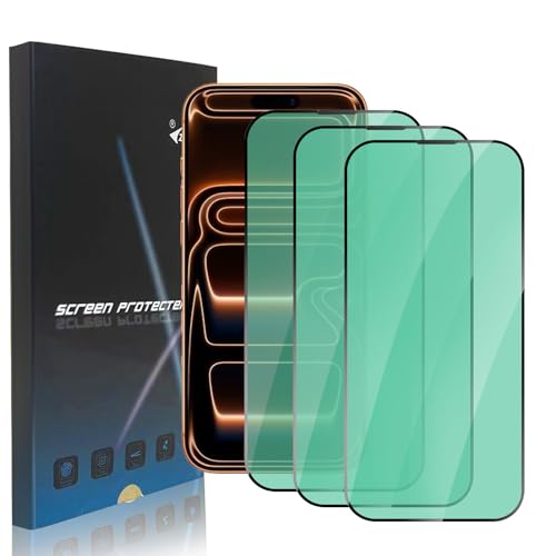 zonyee Verre Trempé Compatible avec iPhone 17 Pro Max 6.9", 3 Pièces Protecteur D'écran Anti-lumière Bleue pour iPhone 17 Pro Max [Protection Yeux Contre la Lumière Verte] 9H Dureté, Anti-Rayures