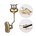Yibuy Trumpet Lyre Clamp On Holder Replacement Parts for Marching Band 2.28 Inch Wide Golden